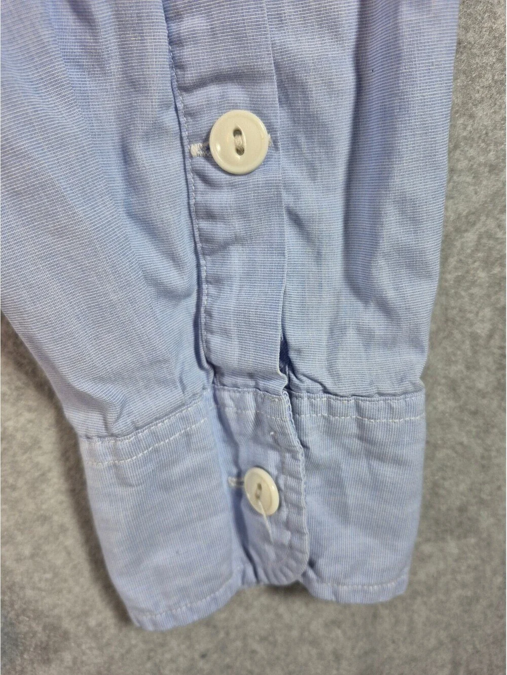 Vintage J.Crew Men’s Blue Cotton Button-Up Shirt 2-Ply Size Medium